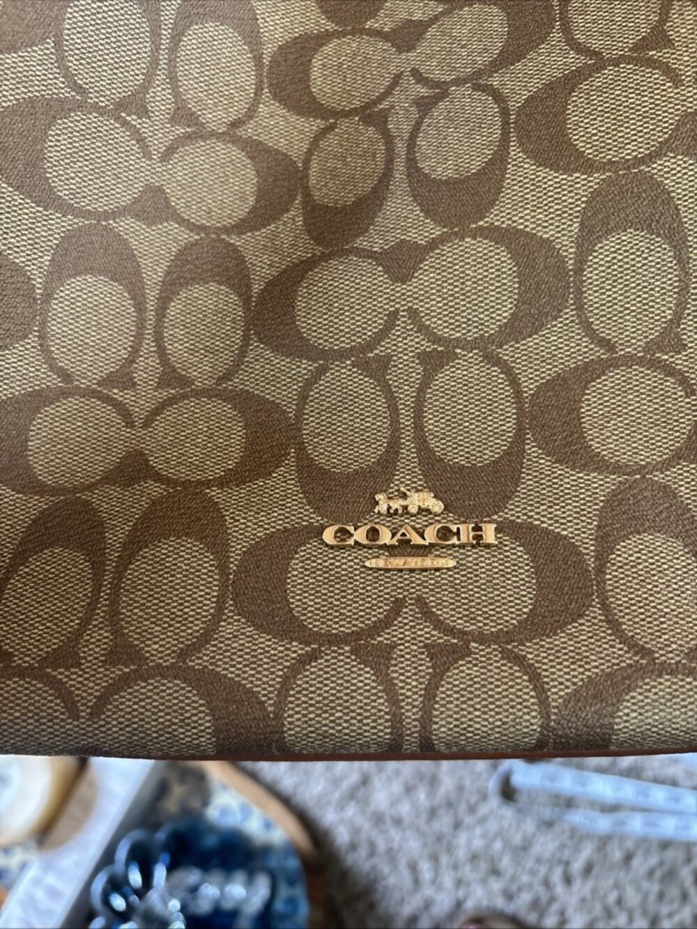 coach pennie shoulder bag Tan Signature With New Shoulder Strap - Picture 13 of 13